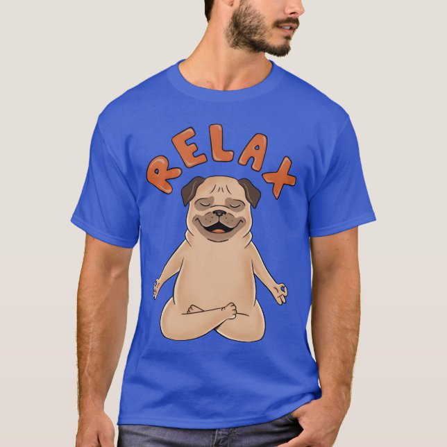 Camiseta Perro Pug Rela 70s vintage (Anverso)