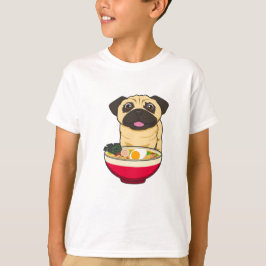 Camiseta Perro Pug y Ramen