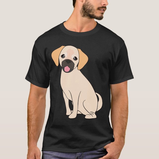 Camiseta Perro Puggle Lindo (Anverso)