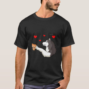 Camiseta Perro puño humano Paw Alaskan Malamute
