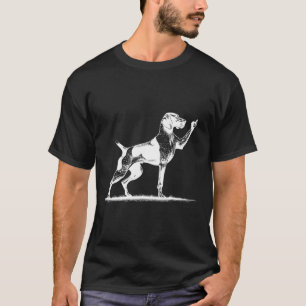 Camiseta Perro puntero grosero agujero del perro puntero al
