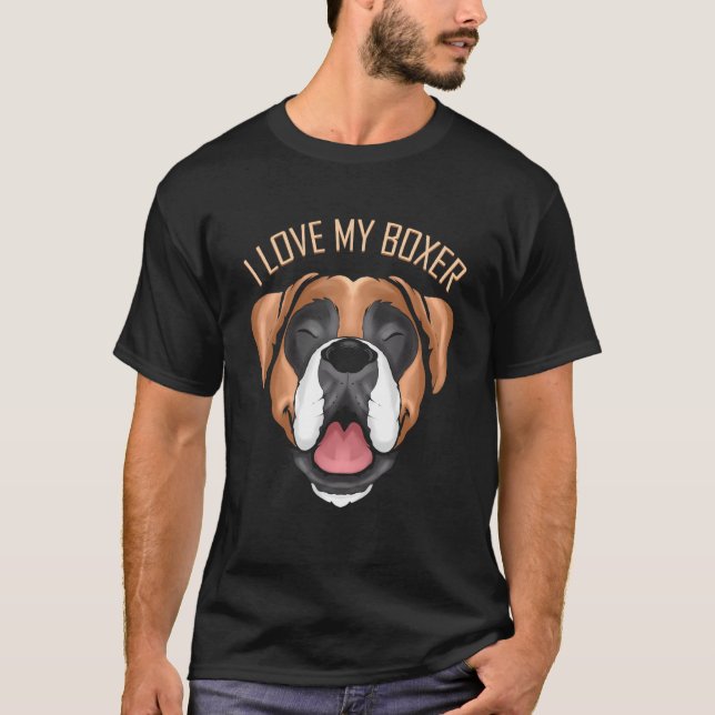 Camiseta Perro que amo a mi boxeador (Anverso)