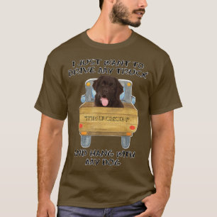 Camiseta Perro que conduce en camiones Terranova