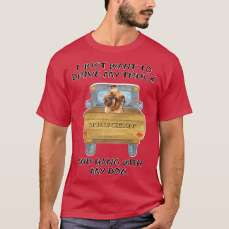 Camiseta Perro que conduce un camión Griffon de Bruselas
