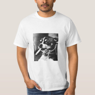 Camiseta Perro que fuma minúsculo