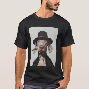 Camiseta Perro que fuma puro y juega póquer Meme