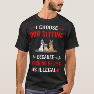 Camiseta Perro que golpea sentado