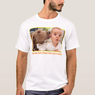 Camiseta Perro que pega el oído del bebé