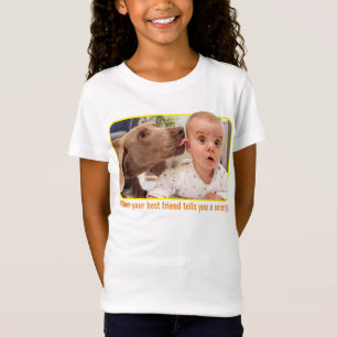 Camiseta Perro que pega el oído del bebé