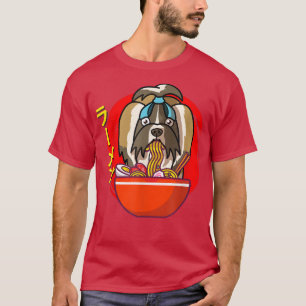 Camiseta Perro Ramen Shih Tzu Kawaii Fideos Ramen Japoneses