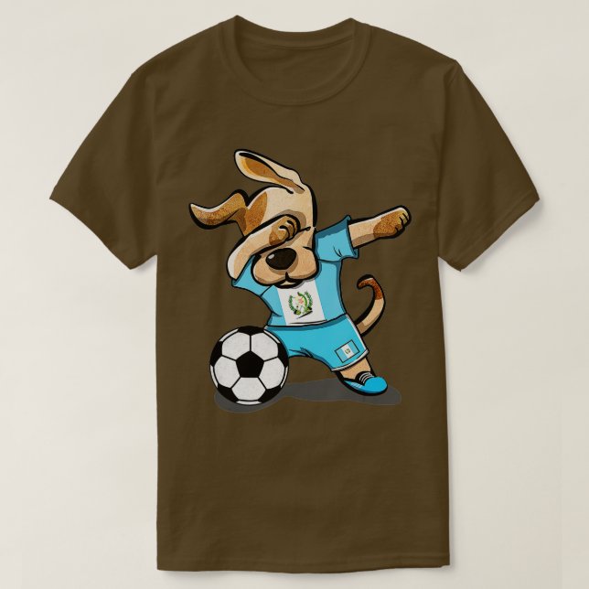 Camiseta Perro rapado Guatemala Fútbol Bandera Guatemalteca (Diseño del anverso)