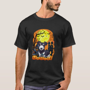 Camiseta Perro Rat Terrier Con Calabazas Divertido Hallowee
