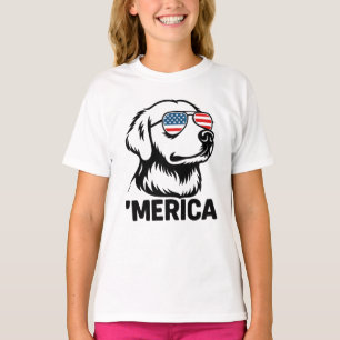 Camiseta Perro Recuperador 4 De Julio De Merica