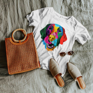 Camiseta Perro recuperador de labrador colorido