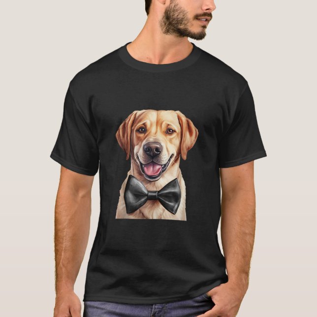 Camiseta Perro recuperador de Labrador con marea negra en e (Anverso)