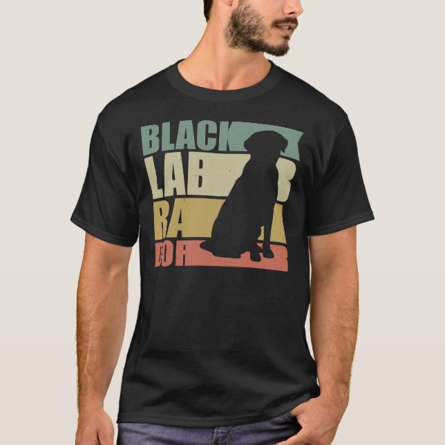 Camiseta Perro recuperador de Labrador de Black Lab Retro (Anverso)