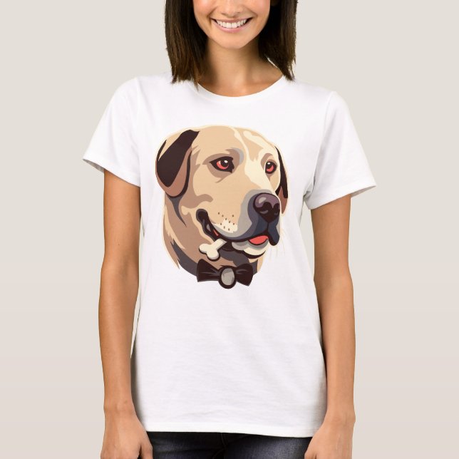 Camiseta Perro recuperador de Labrador dorado (Anverso)