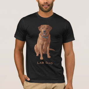 Camiseta Perro recuperador de labrador rojo de Lab Dad Fox