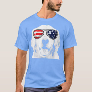 Camiseta Perro recuperador de oro con gafas de sol de la ba