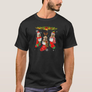 Camiseta Perro recuperador de oro en calcetines Navidades i