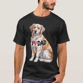 Camiseta Perro recuperador de oro que amo a papá