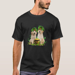 Camiseta Perro recuperador de oro Shamrock St Patricks Day 