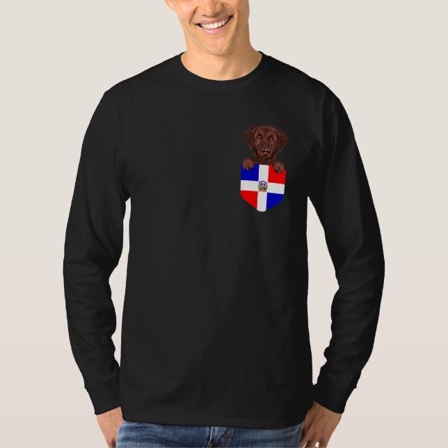 Camiseta Perro recuperador de raya con bandera de República (Anverso)