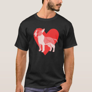 Camiseta Perro Red Heart Bull Terrier