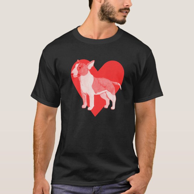 Camiseta Perro Red Heart Bull Terrier (Anverso)