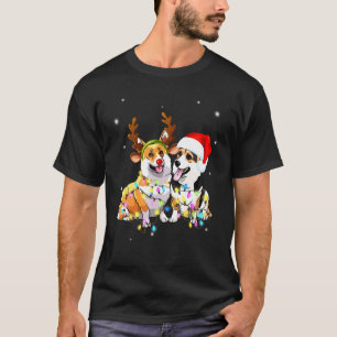 Camiseta Perro Reno de Navidad Corgi