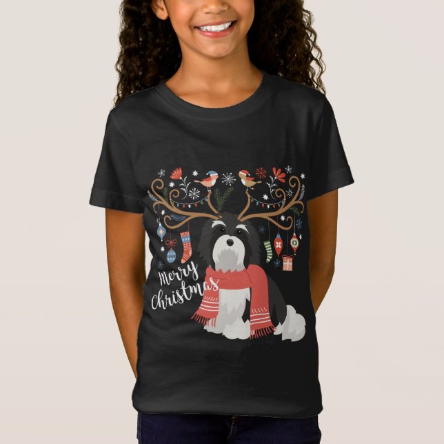 Camiseta Perro reno de Navidades de La Habana (Anverso)