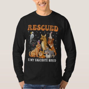 Camiseta Perro rescatado es mi raza favorita que el rescate