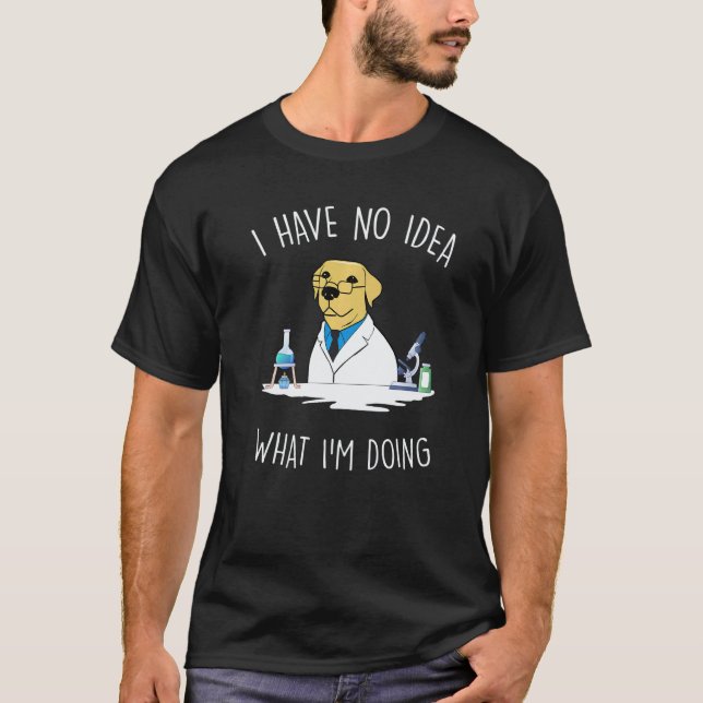 Camiseta Perro Retriever de Laboratorio de Chiste de Químic (Anverso)
