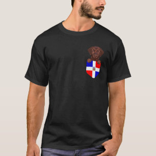 Camiseta Perro Retriever De Pelo Rizado De La Bandera De Re