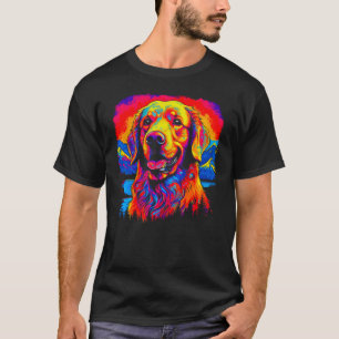 Camiseta Perro Retriever Dorado Artístico