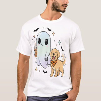 Camiseta Perro Retriever Dorado Bonito Pug Café Halloween