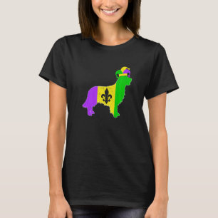 Camiseta Perro Retriever Dorado Carnavales de Mardi Gras Di