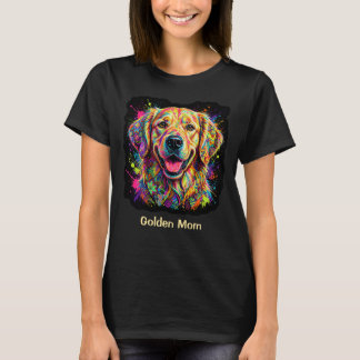 Camiseta Perro Retriever Dorado Colorido Mamá Dorada
