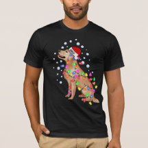 Perro retriever dorado de luces de Navidad Cachorr