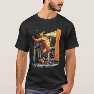Camiseta Perro Retriever Dorado Divertido Kaiju Monstruo Ja