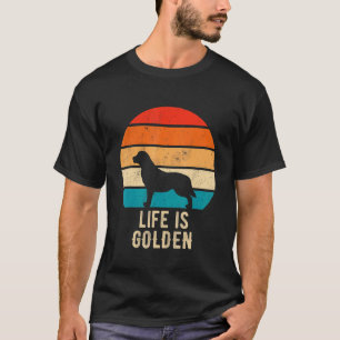 Camiseta Perro Retriever Dorado Divertido La Vida Es Dorada