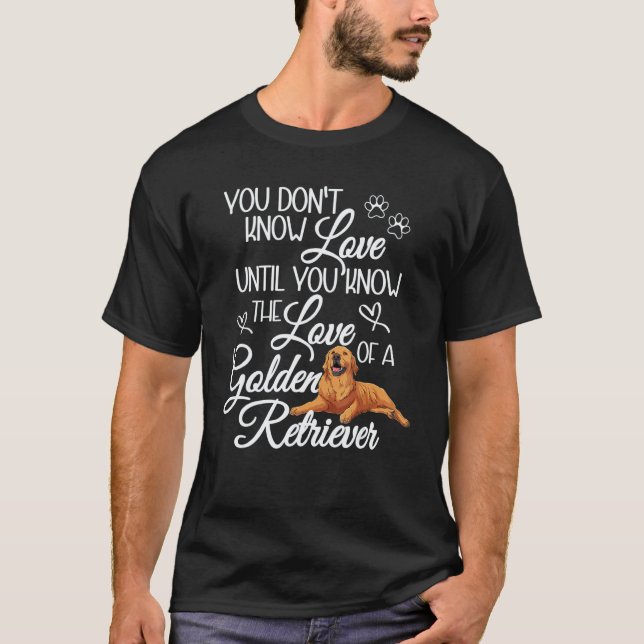 Camiseta Perro Retriever Dorado Para Mujer (Anverso)