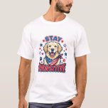 Camiseta Perro Retriever Dorado Patriótico "Mantén la Pata<br><div class="desc">Agrega una dosis de positividad y patriotismo a tus accesorios con esta adorable pegatina de Retriever Dorado. Con un cachorro feliz que lleva una bandana de la bandera americana y el juego de palabras "Mantén la Pata Positiva", esta pegatina de vinilo de alta calidad es perfecta para decorar portátiles, botellas...</div>