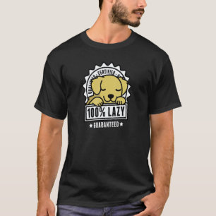 Camiseta Perro Retriever Dorado Perezoso 100 Por Ciento