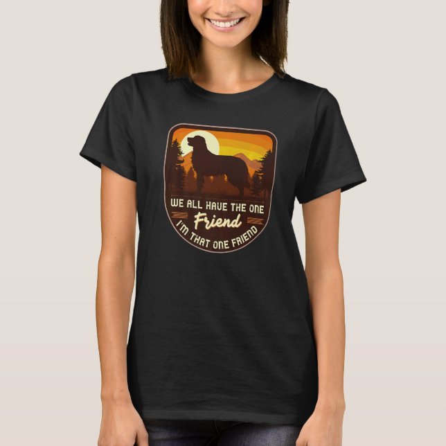 Camiseta Perro Retriever Dorado Retro  5 (Anverso)