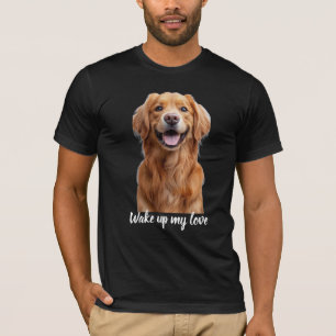 Camiseta Perro Retriever Dorado Sonriente Feliz