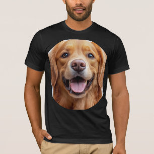 Camiseta Perro Retriever Dorado Sonriente Feliz