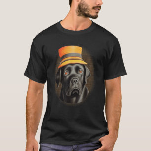 Camiseta Perro Retriever Labrador Negro - Perro Divertido y