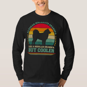 Camiseta Perro retro añejo masculino Alaskan Malamute Abuel