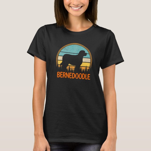 Camiseta Perro Retro Bernedoodle Vintage Bernedoodle   (Anverso)